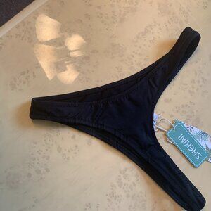Shekini Women's Size S Black Thong Swimwear